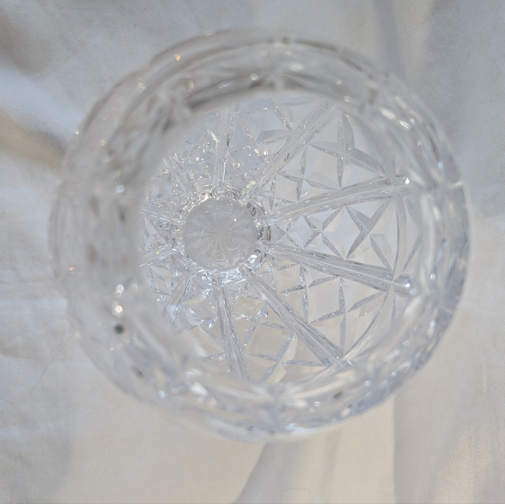Waterford Crystal Flower Vase Criss-Cross Cuts Discontinued - Picture 7 of 10